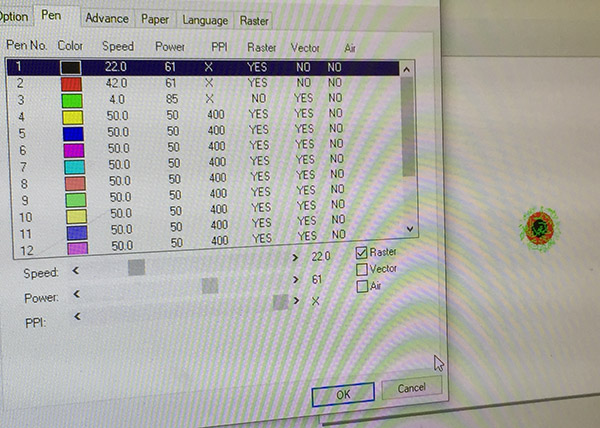 Laser Engraving Settings